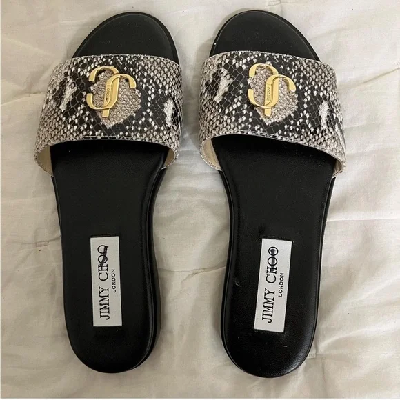 Jimmy Choo | Shoes | Jimmy Choo Snake Print Leather Flat